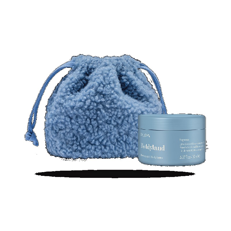 Coffret Teddyland Beurre pour le corp - Lait de noisette et camomille bleu 