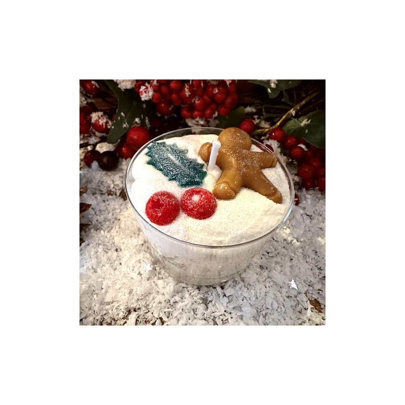 Bougie petite verrine BISCUIT NOËL
